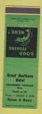 Matchbook Cover - Great Northern Hotel Cranberry Portage MB