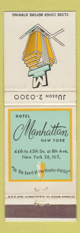 Matchbook Cover - Hotel Manhattan New York City