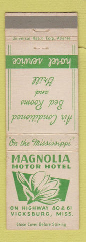 Matchbook Cover - Magnolia Motor Hotel Vicksburg MS WEAR