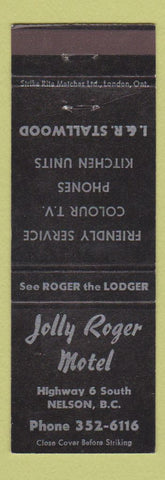 Matchbook Cover - Jolly Roger Motel Nelson BC