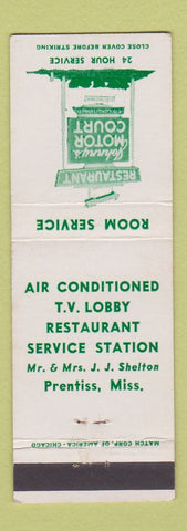 Matchbook Cover - Johnny's Motor Court Prentiss MS