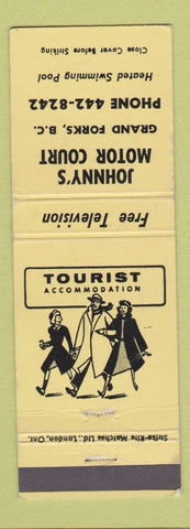 Matchbook Cover - Johnny's Motor Court Grand Forks BC WEAR