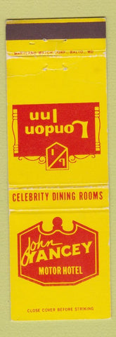 Matchbook Cover - John Yancey Motor Hotel London Inn