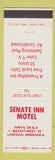 Matchbook Cover - Senate Inn Motel Lincoln NE