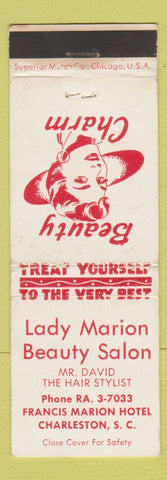 Matchbook Cover - Lady Marion Beauty Salon Charleston SC WEAR