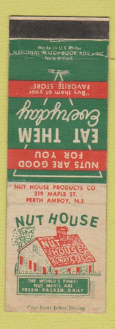 Matchbook Cover - Nut House Meats Perth Amboy NJ