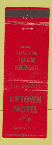 Matchbook Cover - Uptown Motel Greenville IL WEAR