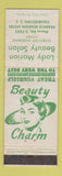 Matchbook Cover - Lady Marion Beauty Salon Charleston SC