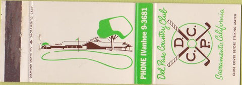Matchbook Cover - Del Pasco Country Club Sacramento CA