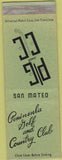 Matchbook Cover - Peninsula Golf Country Club San Mateo CA