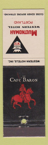 Matchbook Cover - Multnomah Hotel Portland OR Cafe Baron