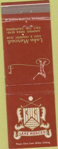 Matchbook Cover - Lake Merced Golf Country Club Daly City CA