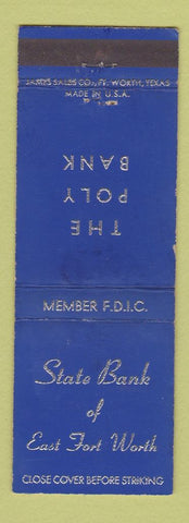 Matchbook Cover - State Bank of East Fort Worth TX WEAR