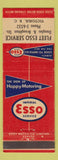 Matchbook Cover - Esso oil gas Fleet Victoria BC