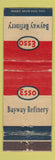 Matchbook Cover - Esso oil gas Bayway Refinery WORN