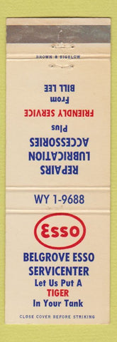 Matchbook Cover - Esso oil gas Belgrove