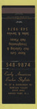 Matchbook Cover - Early American Barber Shop Menlo Park NJ