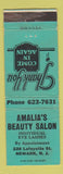 Matchbook Cover - Amalia's Beauty Salon Newark NJ WEAR