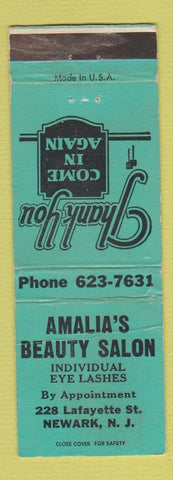 Matchbook Cover - Amalia's Beauty Salon Newark NJ WEAR