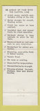 Matchbook Cover - Capitol Kitchen Planning Roselle NJ