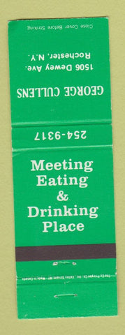 Matchbook Cover - George Cullens Restaurant Rochester NY WEAR