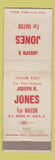 Matchbook Cover - Joseph R Jones for Mayor NJ?