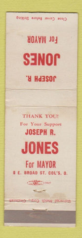 Matchbook Cover - Joseph R Jones for Mayor NJ?