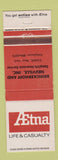 Matchbook Cover - AETNA Insurance Brinckerhoff Neuville Fishkill NY