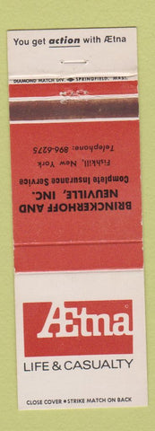 Matchbook Cover - AETNA Insurance Brinckerhoff Neuville Fishkill NY