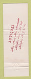 Matchbook Cover - AETNA Insurance Brinckerhoff Neuville Fishkill NY