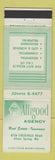 Matchbook Cover - Alligood Real Estate Insurance Silver Spring MD
