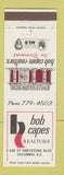 Matchbook Cover - Bob Capes Real Estate Columbia SC
