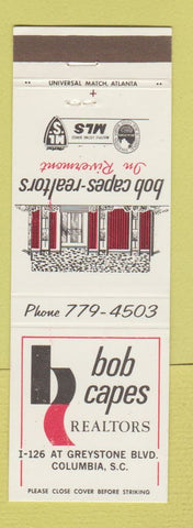 Matchbook Cover - Bob Capes Real Estate Columbia SC