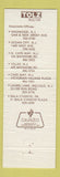 Matchbook Cover - Tolz Real Estate Wildwood Ocean City Villas Cape May NJ
