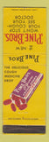 Matchbook Cover - Pine Bros Cough Drops