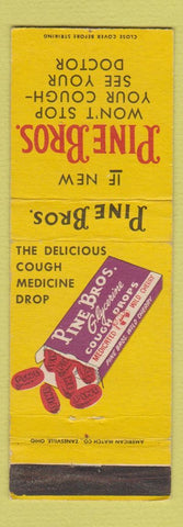 Matchbook Cover - Pine Bros Cough Drops