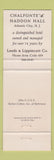 Matchbook Cover - Chalfonte Haddon Hall Atlantic City NJ