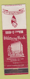 Matchbook Cover - Military Park Hotel Newark NJ WEAR