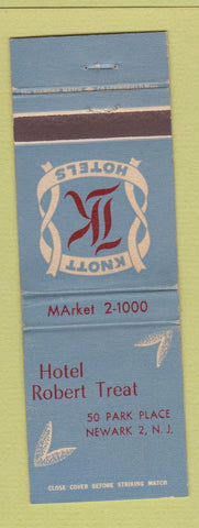 Matchbook Cover - Hotel Robert Treat Newark NJ
