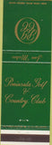 Matchbook Cover - Peninsula Golf Country Club San Mateo CA