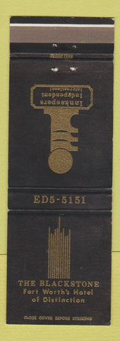 Matchbook Cover - Blackstone Hotel Fort Worth TX