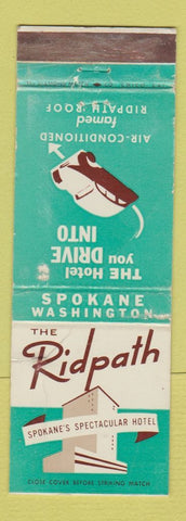 Matchbook Cover - Ridpath Hotel Spokane WA WORN
