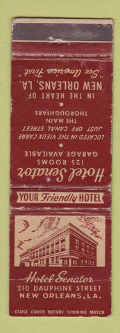 Matchbook Cover - Hotel Senator New Orleans LA WORN
