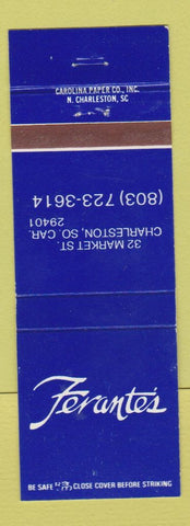 Matchbook Cover - Ferante's Charleston SC
