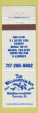 Matchbook Cover - Williamston Inn Towanda PA