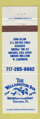 Matchbook Cover - Williamston Inn Towanda PA