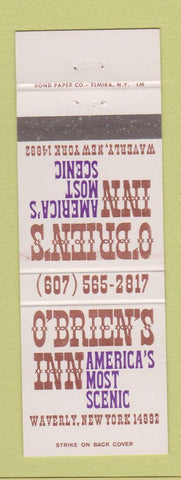 Matchbook Cover - O'Brien's Inn Waverly NY