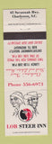 Matchbook Cover - Lob Steer Inn Charleston SC