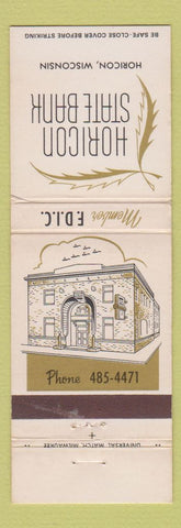 Matchbook Cover - Horicon State Bank WI