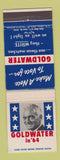 Matchbook Cover - Barry Goldwater for President 1964